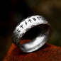 Scaled Pattern Runes Stainless Steel Viking Ring