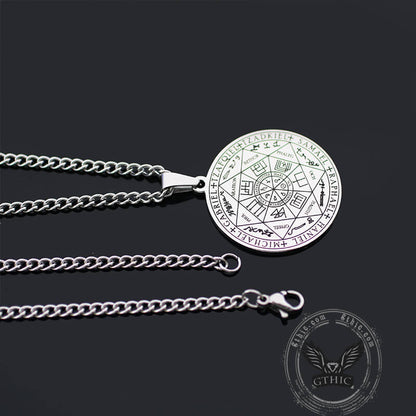 Seal of The Seven Archangels Stainless Steel Necklace