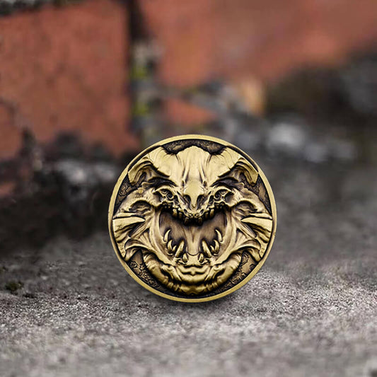 Seven Deadly Sins Of Gluttony Zinc Alloy Hobo Nickel Coin Pendant