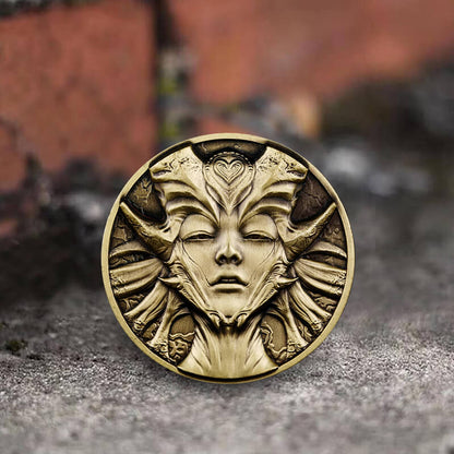 Seven Deadly Sins Of Lust Zinc Alloy Hobo Nickel Coin Pendant