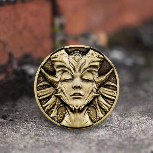 Seven Deadly Sins Of Lust Zinc Alloy Hobo Nickel Coin Pendant