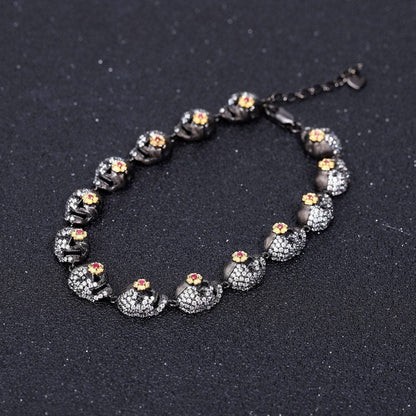 Shiny Gothic Skull Bracelet