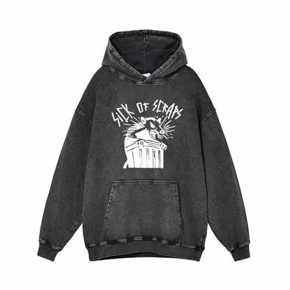 Sick Of Scraps Mouse Vintage Washed Hoodie
