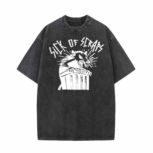 Sick Of Scraps Mouse Vintage Washed T-shirt
