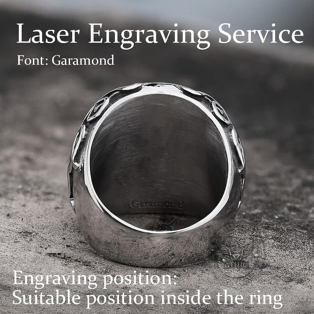 Sigil of Baphomet Stainless Steel Satan Ring