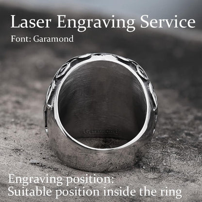 Sigil of Baphomet Stainless Steel Satan Ring