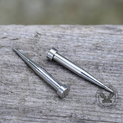 Silver Color Ear Stretching Taper Piercing Earrings