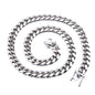 Silver Color Thick Cuban Chain Stainless Steel Necklace