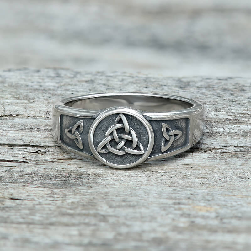 Simple Celtic Knot Stainless Steel Viking Ring