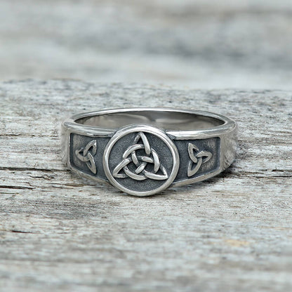 Simple Celtic Knot Stainless Steel Viking Ring