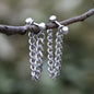 Simple Chain Design Front-back Stainless Steel Earrings