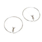Simple Circle Angry Cat Copper Earrings