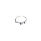 Simple Colorful Zircon Brass Open Ring