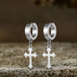 Simple Cross Design Stainless Steel Earrings