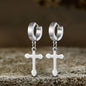 Simple Cross Design Stainless Steel Earrings