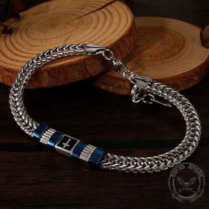 Simple Cross Keel Stainless Steel Bracelet
