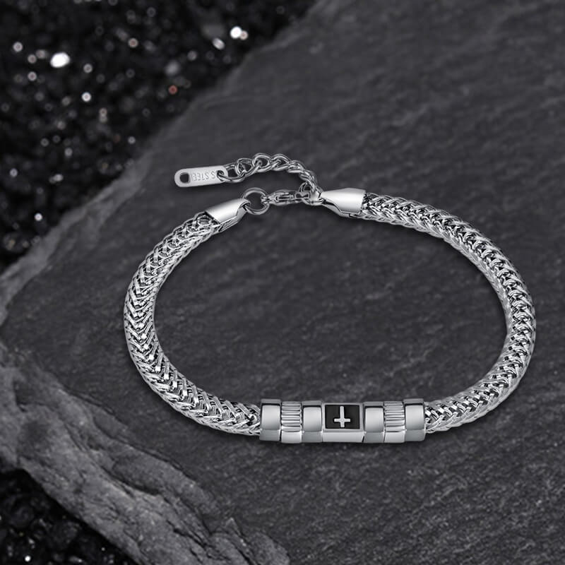 Simple Cross Keel Stainless Steel Bracelet