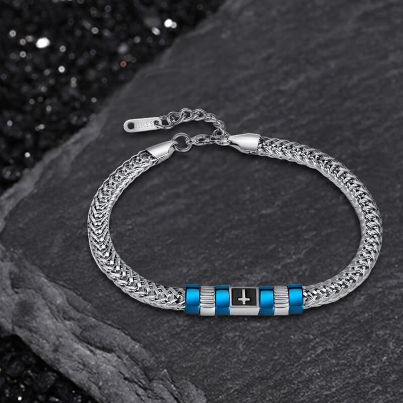 Simple Cross Keel Stainless Steel Bracelet