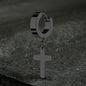 Simple Cross Stainless Steel Hoop Earrings