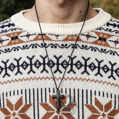 Simple Cross Wood Pendant