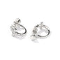 Simple Cross Zircon Brass Stud Earrings