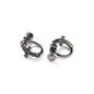 Simple Cross Zircon Brass Stud Earrings