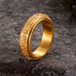 Simple Daisy Pattern Stainless Steel Spinner Ring