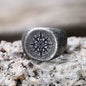 Simple Design Compass Stainless Steel Ring
