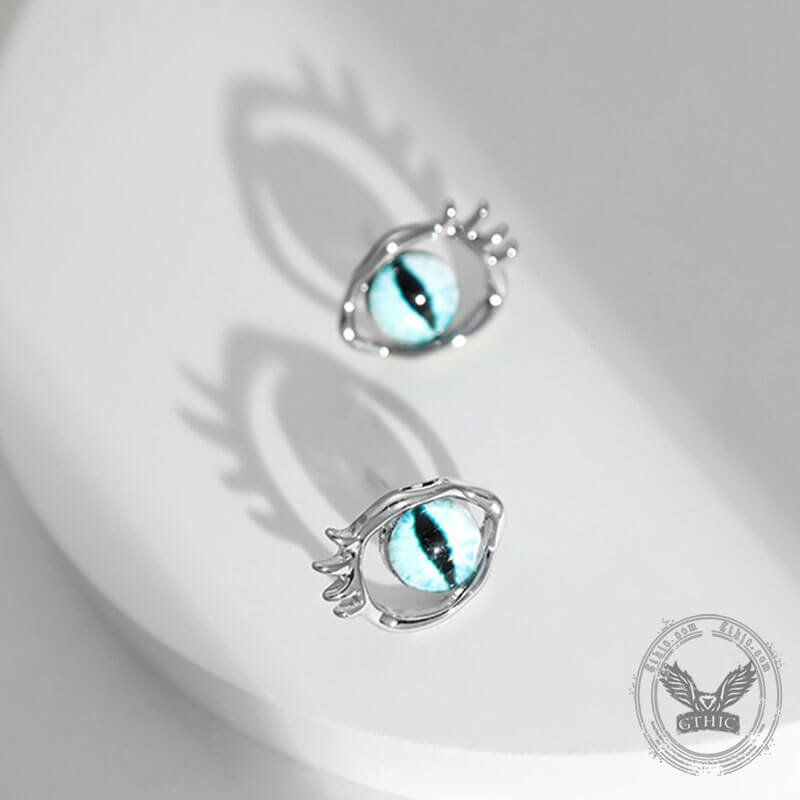 Simple Devil's Eye Alloy Stud Earrings