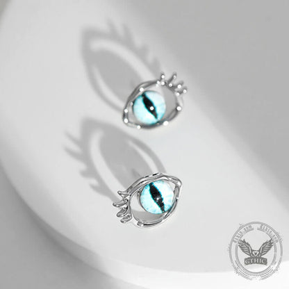 Simple Devil's Eye Alloy Stud Earrings