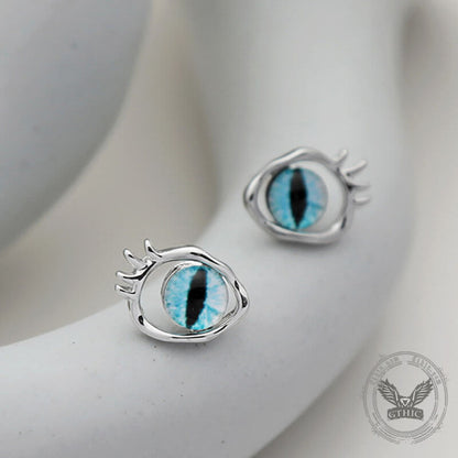 Simple Devil's Eye Alloy Stud Earrings