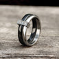 Simple Double Layer Ceramic Zircon Ring