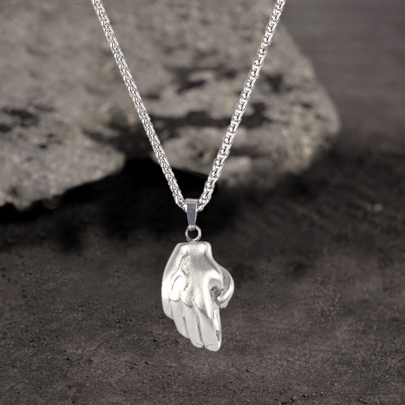 Simple Gesture Expression Stainless Steel Pendant