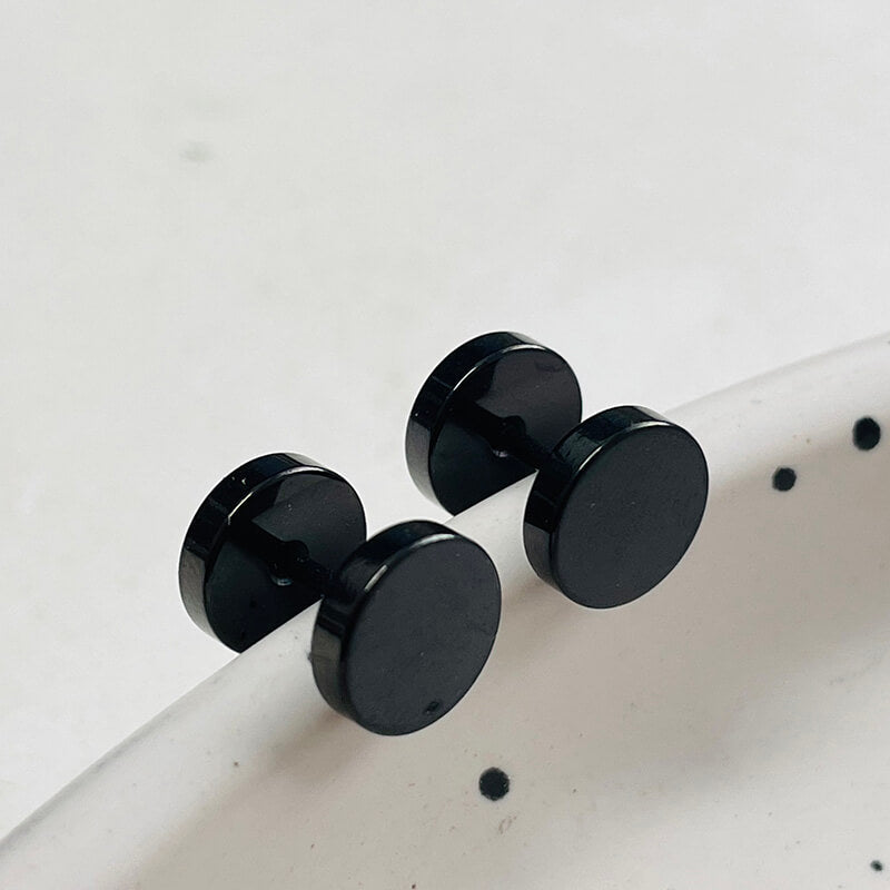 Simple Great Wall Pattern Stainless Steel Stud Earrings