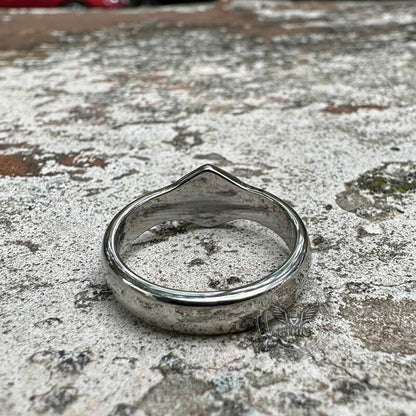 Simple Hexagon Flower Stainless Steel Ring