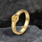 Simple Hexagon Flower Stainless Steel Ring