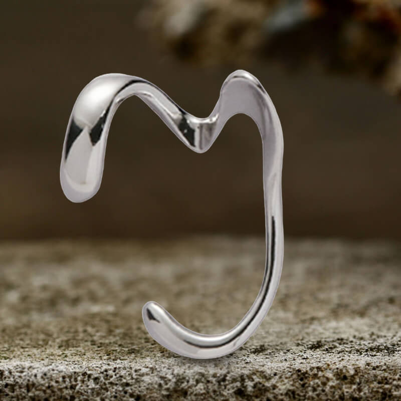 Simple Irregular Geometric Alloy Ear Cuffs