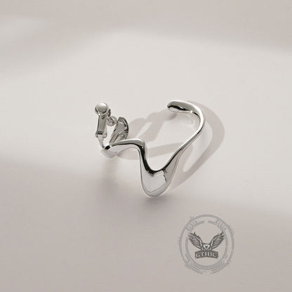Simple Irregular Geometric Alloy Ear Cuffs