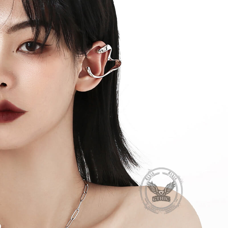 Simple Irregular Geometric Alloy Ear Cuffs