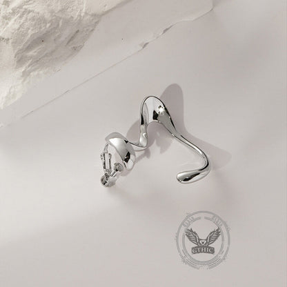 Simple Irregular Geometric Alloy Ear Cuffs