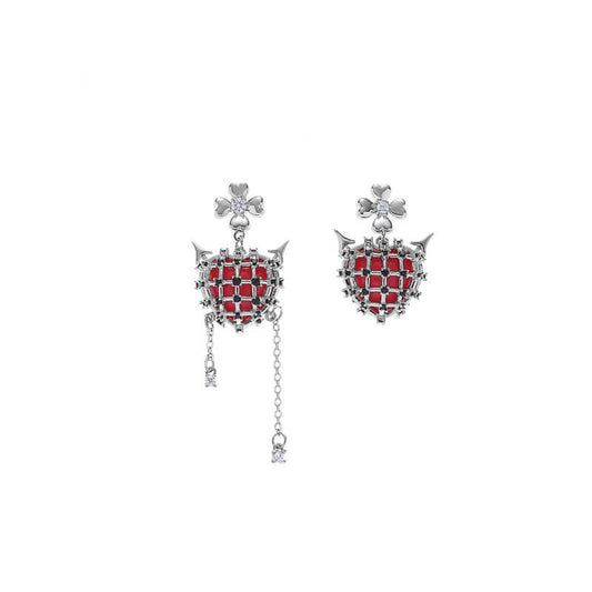 Simple Little Devil Tassel Alloy Stud Earrings