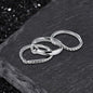 Simple Petal Stainless Steel Stacked Ring