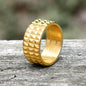 Simple Rhombus Pattern Stainless Steel Band Ring