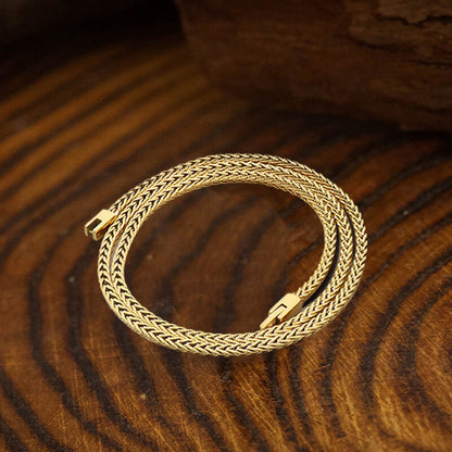 Simple Solid Color Jewelry Buckle Stainless Steel Necklace