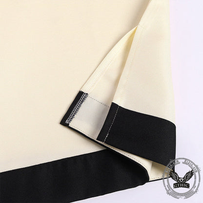 Simple Solid Color Slit Medieval Shirt