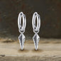 Simple Spearhead Stainless Steel Hoop Earrings