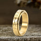 Simple Stone Texture Stainless Steel Spinner Ring