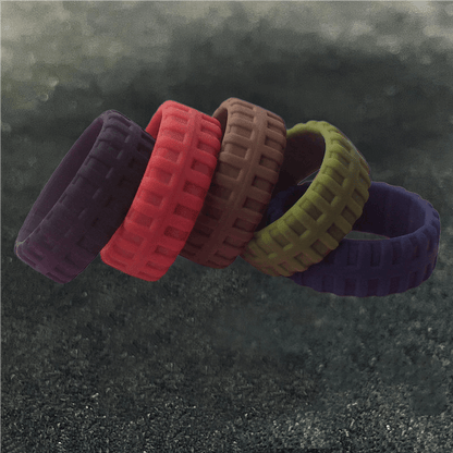 Simple Tire Pattern Silicone Ring