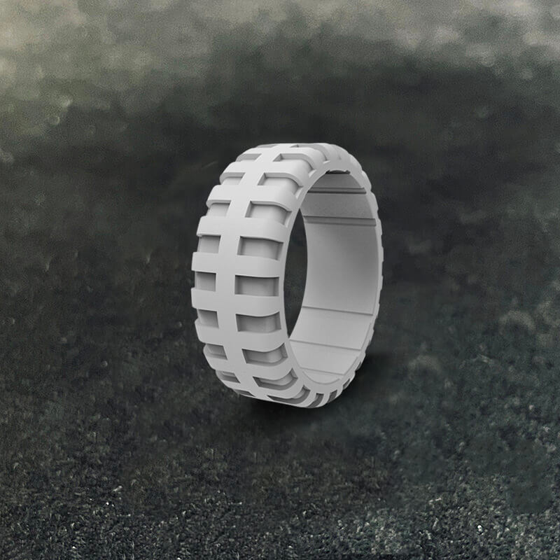 Simple Tire Pattern Silicone Ring