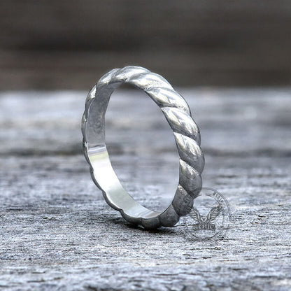 Simple Twist Stainless Steel Ring